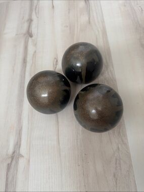 Pier 1 Decorative Ceramic Spheres in Black and Brown
